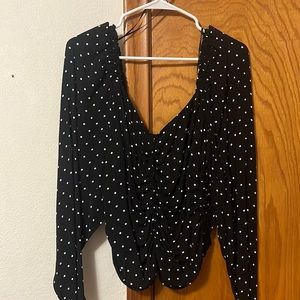 H&M polka dot blouse size 14